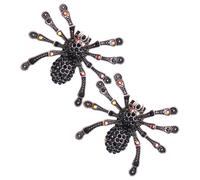 HORIALENCE 1 Pair Detachable Shoe Clips Spider Shoe Clips Elegant Alloy Decorative Accent Secure Fit for Pumps Heels New Year Mother's Day Black Shiny Unique Eye-catching