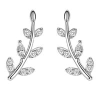 HORIALENCE 1 Pair Leaf Ear Climber Earrings for Women Elegant Leaf Design for Daily Wear Sweet and Stylish Accessory for Young for Friends and Girlfriends