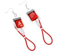 HORIALENCE 1 Pair of Punk Style Dangle Earrings for Women, Unique Bag Shape, Plastic and Alloy Material, Stylish and Beautiful to Showcase Individuality and Stand the Crowd