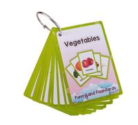HORIALENCE 1 Set Children Learning Flash Cards, Vegetable Flashcards for Toddlers, Preschool Educational Language Tools Montessori Preschool Learning Toys for Kindergarten