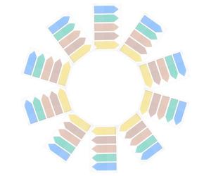 HORIALENCE 10 Sets of Assorted Colour Paper Sticky Index Tabs for Note Taking with 50pcs Per Set, Portable Reading Strips Easy to Carry and Highlight Key Points for School and Office Use