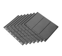 HORIALENCE 10 Sheets Transparent PVC Loose-leaf Stamp Storage Holder for Collectors Double-sided Binder Pages with Black Background and Lightweight Album Inserts for Stamp and Card