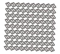 HORIALENCE 100pcs Mini Tri-glide Buckle Doll Belt Fastener Black 4mm Metal Button DIY Craft Accessories for Handmade Doll Shoes and Clothing