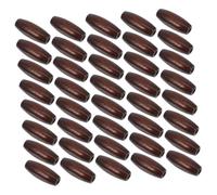 HORIALENCE 100pcs Oval Wooden Beads Large Hole Spacer Beads for Bracelet DIY Christmas Ornaments Decorations