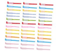 HORIALENCE 100Pcs PVC Loss Bracelet Writable Wristband for Safety Disposable Identity Band for Events Random Colors Random Color