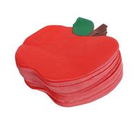 HORIALENCE 100pcs Red Apple Shaped Napkins Unique Back to School Supplies for Classroom Decor Playful Table Napkins for Kindergarten Parties for First Day Celebrations