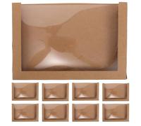 HORIALENCE 10pcs A4 File Box with Clear Window, Drawing Board Container, Art Portfolio Case, File Storage Box for Classroom Handcrafted Works