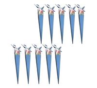 HORIALENCE 10pcs Blue Paper Flower Boxes for Valentine's Day and Anniversary, Elegant Gift Boxes for Flowers and Small Objects, for Gift Giving and Home Decorations