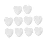HORIALENCE 10pcs Heart Shaped Polystyrene Balls for DIY Crafts Wedding Decorations and Valentine Day Ornaments White Hearts for Art Projects and Activities