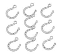 HORIALENCE 10pcs Titanium Steel Horseshoe Charms for Diy Jewelry Making Unique Horseshoe Pendant for Crafts and Home Decor Creative Hanging Decoration Ideas