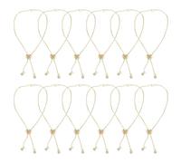 HORIALENCE 12 Pcs Adjustable Bracelet Slider Extender Chain Bracelet Copper Golden Fits Wrist Sizes for Women Casual Outings and Formal Events