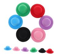 HORIALENCE 12pcs Colorful Mini Top Hats Charming Doll Dress Up Hats for Creative Role Playing Holiday Party Decorations Lightweight Portable Miniature for DIY Crafts