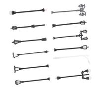 HORIALENCE 12Pcs Miniature Street Light Models Simulation Lamps for Micro Landscape Decor Random Style Durable Design for Gardening Teaching and Photography