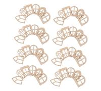 HORIALENCE 150pcs Wooden Mini Fairy Window 2.3X2.2 Inch Unpainted Diy Dollhouse Accessory for Creative Crafting Home Decoration and Miniature Garden Scenes