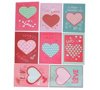 HORIALENCE 16Pcs Heart Greeting Cards Valentine's Day Blessing Cards for Birthdays and Weddings Romantic Designs for Spreading Warm Wishes This Holiday Season