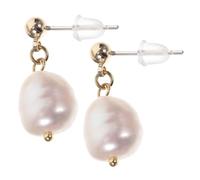 HORIALENCE 1pair Stylish Baroque Pearl Drop Earrings Fashionable Pearl Jewelry for Women for Birthday Valentine Day