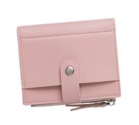 HORIALENCE 1Pc Cute Pink Short Wallet for Women PU Credit Card Holder with Multiple Slots Compact Design for Easy Access for