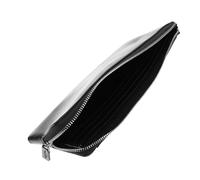 HORIALENCE 1Pc Long Men's Wallet Portable Chic Purse for Cash Credit Cards Coins Multi Functional Soft Leather Zipper Holder for Casual Use Black Color