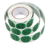 HORIALENCE 1Roll Round Adhesive Qc Approval Labels Stickers for Quality Control Inventory Management and Product Inspection Self-Adhesive Quality Assurance Stickers for Warehouse Use