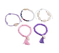 HORIALENCE 1Set Handmade Shell Pearl Bracelets Unique Jewelry for Stylish Photo Props Travel Accessories for Diverse Outfits and Street Photography