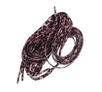 HORIALENCE 2 Pairs Elastic Leopard Flat Shoelaces Creative Polyester Shoe Ties Cool Printed Replacement Laces for Sneakers Casual Trainers