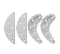 HORIALENCE 2 Pairs Iron Metal Heel Plate Shoe Sole Repair Taps Boot Heel Savers with Adhesive Backing Half-Moon Crescent Shape Boot Sole Protection