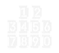 HORIALENCE 2 Sets Reusable Curb Stencils Spray Stencils Paint for Wall Signs White Pet Material Lay Flat Easy to Align for Mailbox Address Painting