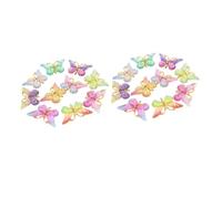 HORIALENCE 20pcs DIY Phone Case Decor Miniature DIY Decoration Resin Butterfly-shaped Ornaments Creative Workmanship Assorted Color Decoration for Handmade Crafts Random Color