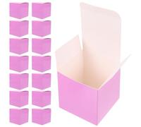 HORIALENCE 20pcs Purple Boxes 8x8x8cm Square DIY Present Boxes with Lid for Christmas Wrapping, Jewelry Storage, and Party Decorations