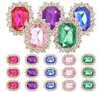 HORIALENCE 20pcs Shoelace Rhinestone Clips Decorative Shoe Charms Bling Alloy Acrylic Assorted Colour Lightweight Unique Structure for DIY Decor and Attending Parties