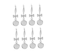 HORIALENCE 20PCS Stainless Steel Earring Trays DIY Jewelry Base Discs Inner Diameter Silver Metal Blanks Lightweight for Women Crafting Earrings