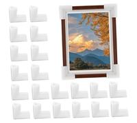 HORIALENCE 24 Pcs Epe Foam Corner Protectors for Moving and Shipping Shaped Edge Guards for Fragile Picture Frames Mirrors Tvs and Artwork Shock Absorbing Board Corner Protection Supplies