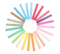 HORIALENCE 24pcs Washable Dustless Colored Chalk Set Non Toxic for Blackboards Outdoor Fun for Classroom Art Projects
