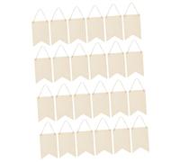 HORIALENCE 24pcs Wooden Hanging Tags Unique Style Beige Blank Design Can Be Written Or Painted on Decoration Tags for Festival Or Holidays Party Decoration