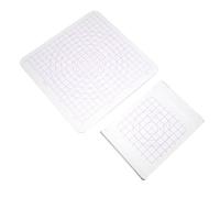 HORIALENCE 2pcs Acrylic Clay Press Board Grid - Non Stick Work Surface - Clear Visibility - Jewelry Making with Efficient Thickness Control