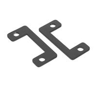 HORIALENCE 2pcs Black Iron Door Striker Plates with Universal Compatibility and Easy Installation for Door Frames Suitable for Office and Gate Use Featuring Modern Aesthetics and Sleek