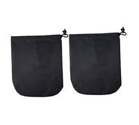 HORIALENCE 2pcs Black Oxford Cloth Rearview Mirror Covers Drawstring Design, Windproof and Protective Shield for Car Mirrors, Easy to Carry and Store, for Outdoor Use