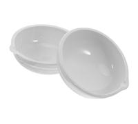 HORIALENCE 2pcs Ceramic Evaporating Dish with Spout for Chemical Reagents, White Flat Bottom Evaporation Plate with Stable Chemical Performance, Versatile Use for Education and Home Chemistry