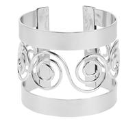 HORIALENCE 2PCS Cuff Bracelet for Women: Bold Statement Bangle - Adjustable Metal Arm Cuff - Modern and Edgy Jewelry for Parties Boho Fashion Everyday Style Silver