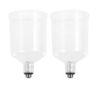 HORIALENCE 2pcs Detachable Split-style Airbrush Cup Plastic Paint Container Lightweight and Easy Cleaning Airbrush Accessory Suitable for Outdoor Work and Industrial Coatings