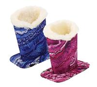 HORIALENCE 2pcs Eyeglasses Holder Stand Plush Fabric Eyeglass Organizer Soft Tabletop Glasses Display Case Protective Anti-scratch Design for Home and Office Use