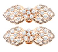 HORIALENCE 2pcs Golden Zinc Alloy Shoe Clips for Heel with Detachable Design and Simple Shape, Fashionable and Elegant Shoe Jewelry Decoration Ornaments for Graduation and Birthday