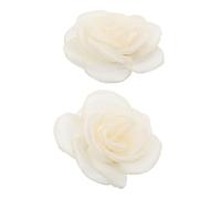 HORIALENCE 2pcs Handmade Rose Shoe Flowers Fabric Decorations for High Heels Floral Accessories Party Wedding Daily Wear Shoe Clip