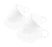 HORIALENCE 2pcs Helmet Visor Windshield Lens Acrylic Visibility Versatile Design Helmet Accessories for Cruising on The Highway and Electric Bike with Individualized Style and Designs
