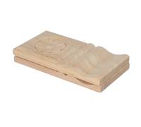 HORIALENCE 2pcs Khaki Wooden Carved Corbel Brackets with Relief Carving, Easy Installation, Classic Vintage Style, for Home and Studies Decorative Furniture Support