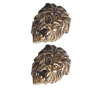 HORIALENCE 2pcs Lion Head Buttons DIY Decorative Buckle Accessory Vintage Brass Small Buttons Hard to Break Never Fade for Bags and Jeans