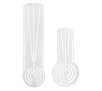 HORIALENCE 2Pcs Mandala Art Ruler: Clear Acrylic Geometry Tool with Circle Templates - Dot Mandala Stationary for Drawing Painting Scrapbooking