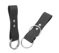 HORIALENCE 2pcs Medieval Skirt Hike Waistband Accessories Metal Double Ring Buckle, Renaissance Cosplay Belt Hooks for Women’s Costume, Black Metal Rings for Renaissance and Medieval Dress