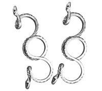 HORIALENCE 2pcs Men's Gothic Snake Ring Vintage Three-finger Open Ring Punk Style Gothic