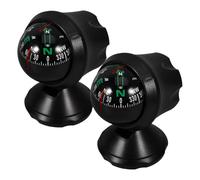 HORIALENCE 2pcs Mini Auto Compass Adhesive Compass for Car and Boat with Advanced Positioning Technology Barometer, Sl esign, Compact Size 3.14x2.55x2.20in, for Vehicle Navigation
